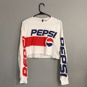 Pepsi long sleeve crop top. Unworn